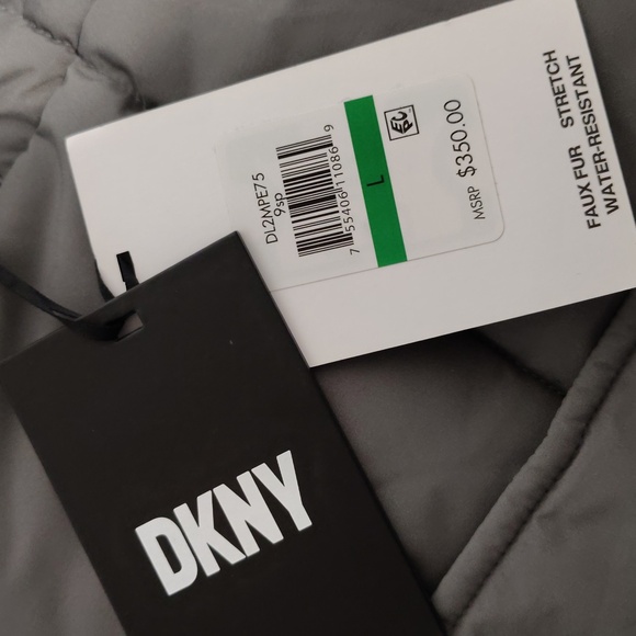 DKNY Puffer Winter Coat Trench Large NWT - Picture 10 of 15